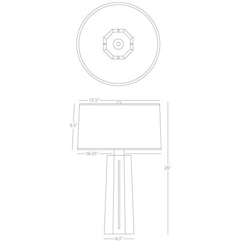 Mason 25.88 inch 150 watt Sunset Yellow Table Lamp Portable Light