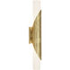 Michael Berman Brut 2 Light 4.5 inch Modern Brass Wall Sconce Wall Light