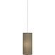 Elena 1 Light 15 inch Painted White Pendant Ceiling Light in Mushroom Dupioni