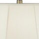 Bruno 26 inch 150 watt Lead Bronze with Ebonized Nickel Table Lamp Portable Light in Ivory Microfiber Empire