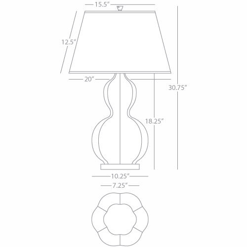 Williamsburg Randolph 30.63 inch 150.00 watt Muted Chartreuse Table Lamp Portable Light