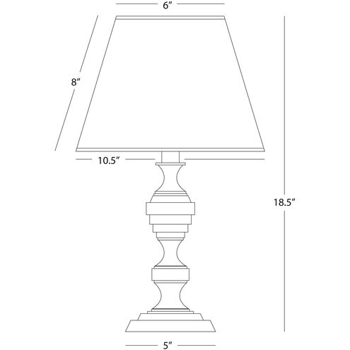 Arthur 18.38 inch 60.00 watt Polished Nickel Accent Lamp Portable Light