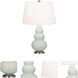 Small Triple Gourd 24.38 inch 150 watt Matte Celadon Accent Lamp Portable Light in Antique Silver