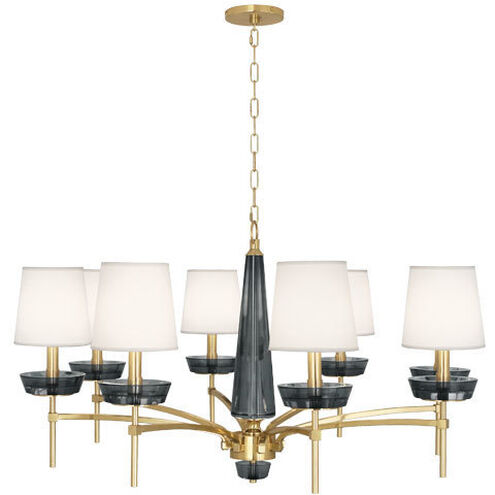 Cristallo 8 Light 41 inch Modern Brass Chandelier Ceiling Light