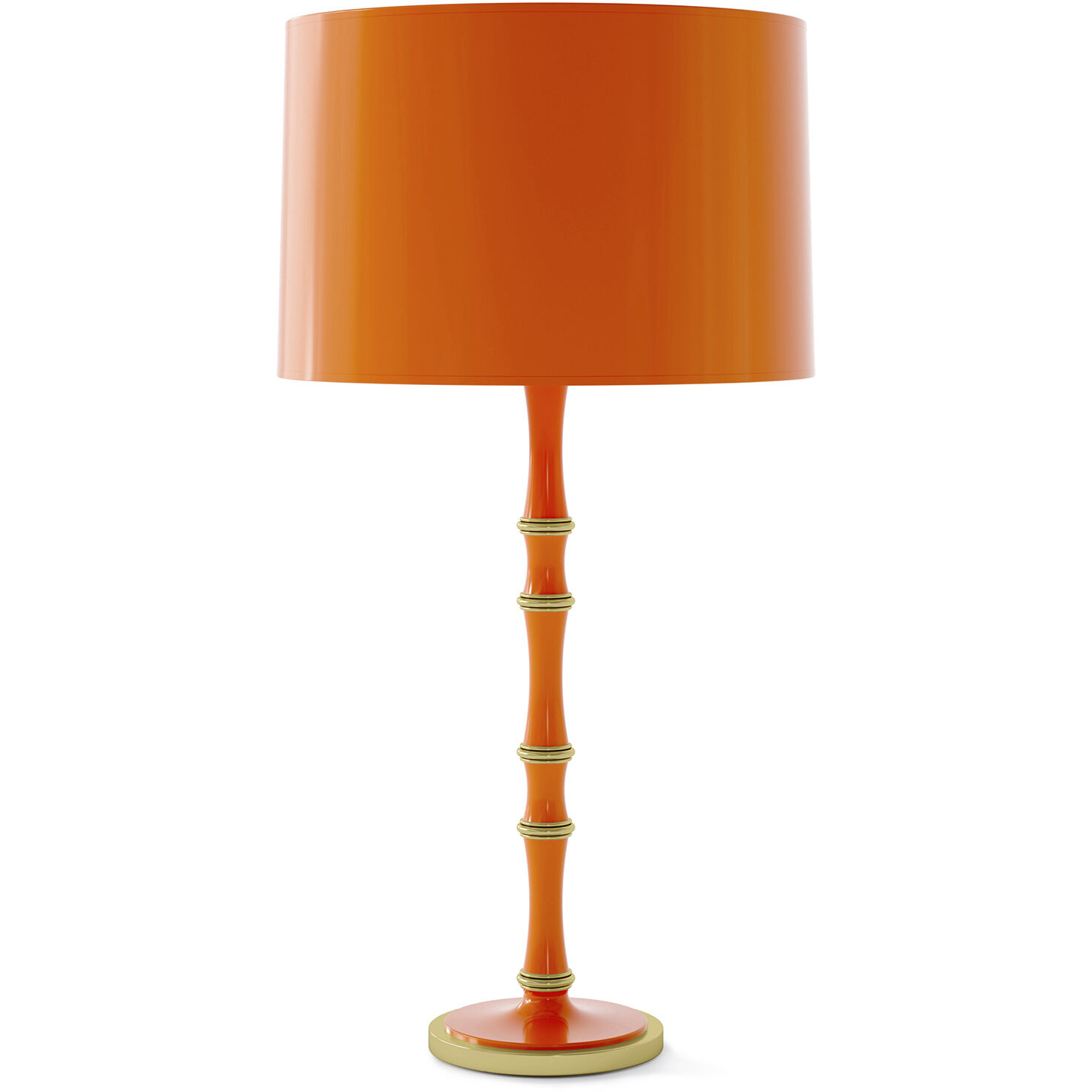 Kane 31 inch 150 watt Pumpkin with Modern Brass Table Lamp Portable Light