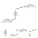 Rico Espinet Racer 2 Light 48 inch Modern Brass Wall Sconce Wall Light in Satin White