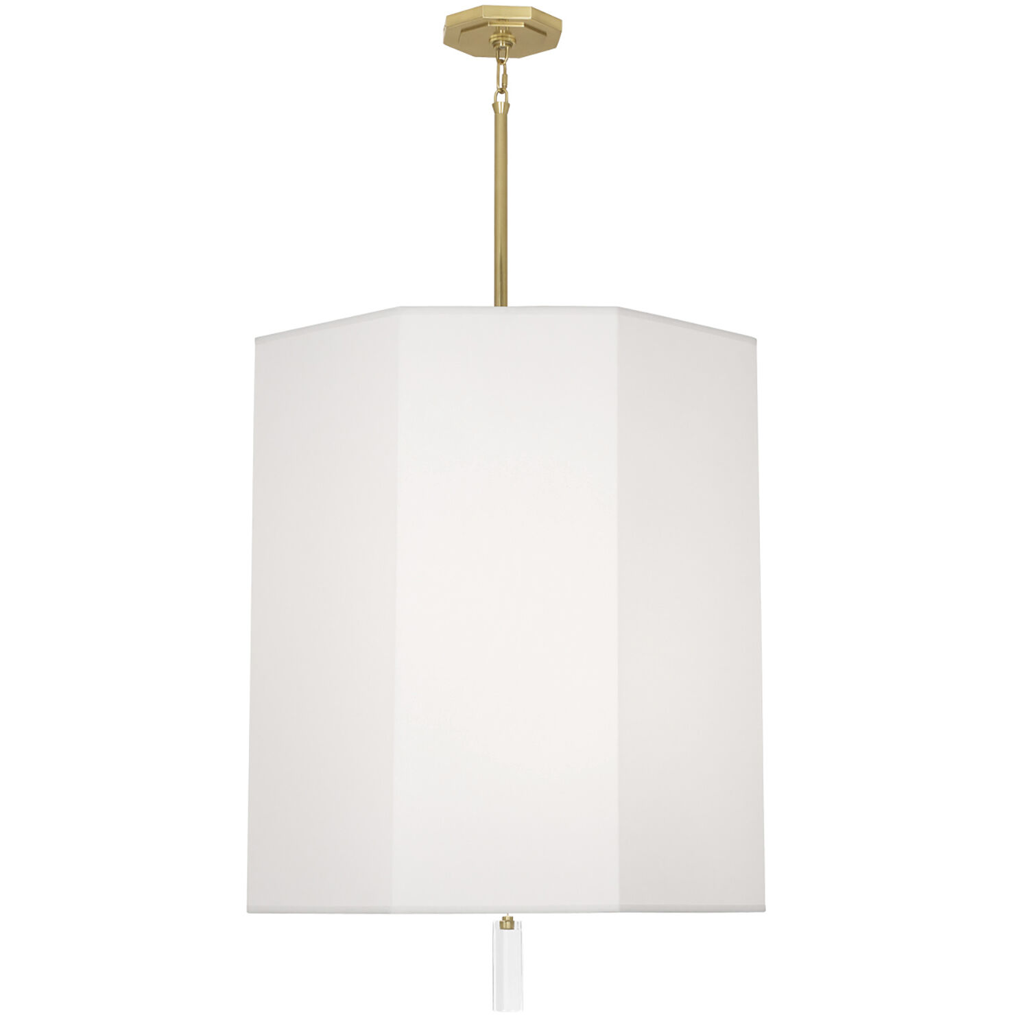 Kate 6 Light 23.75 inch Modern Brass Pendant Ceiling Light in Ascot White