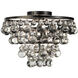 Bling 2 Light 15 inch Deep Patina Bronze Flushmount Ceiling Light