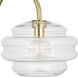 Horizon 62.5 inch 100 watt Clear Glass Floor Lamp Portable Light