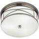 Chase 3 Light 15 inch Polished Nickel Flushmount Ceiling Light