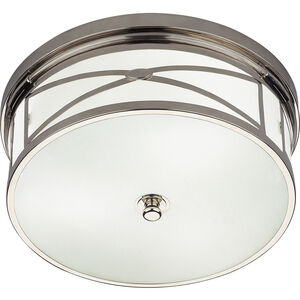 Chase 3 Light 15 inch Polished Nickel Flushmount Ceiling Light