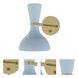 Clare 1 Light 7 inch Baby Blue with Modern Brass Wall Sconce Wall Light
