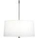 Penelope 3 Light 15 inch Polished Nickel Pendant Ceiling Light in Ascot White