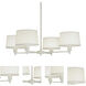 Real Simple 4 Light 35 inch Stardust White Powder Coat Chandelier Ceiling Light