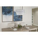 Decker 3 Light 24 inch Modern Brass Pendant Ceiling Light in Pearl Gray