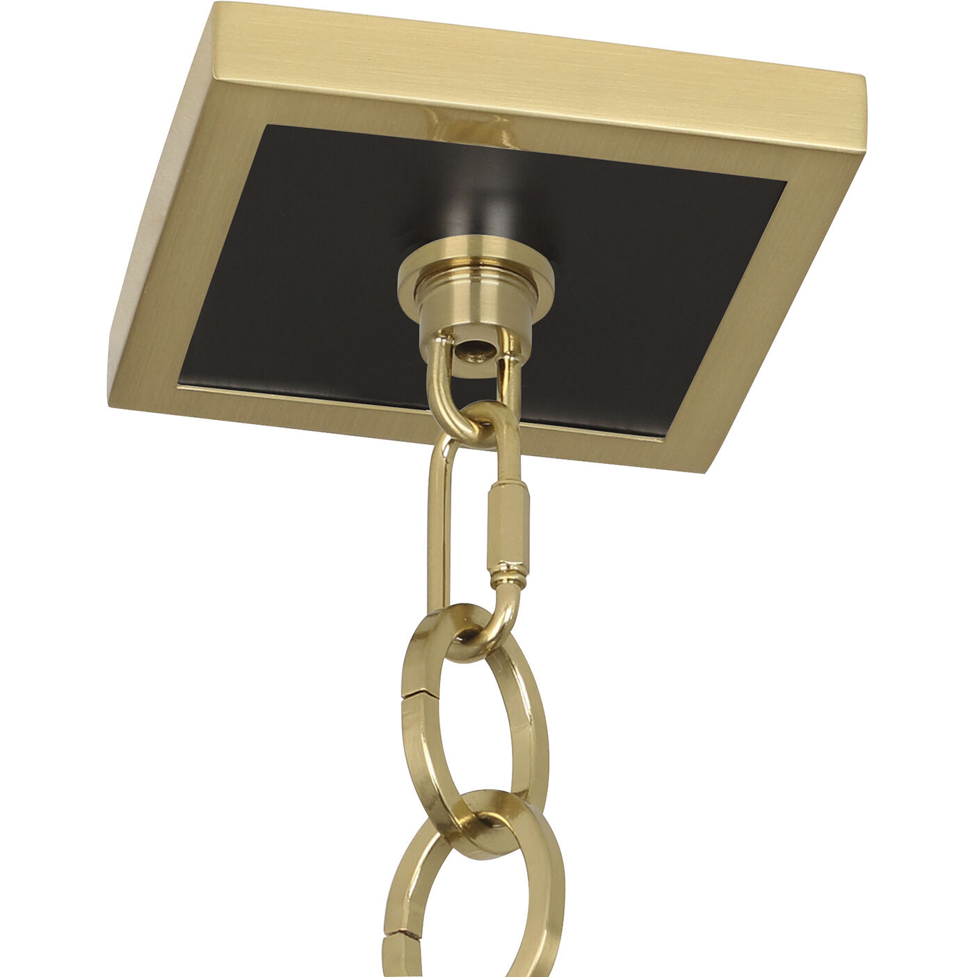 Ranger 3 Light 17.5 inch Matte Black Pendant Ceiling Light in Modern Brass