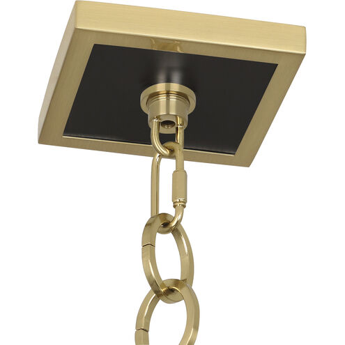 Ranger 3 Light 17.5 inch Matte Black Pendant Ceiling Light in Modern Brass