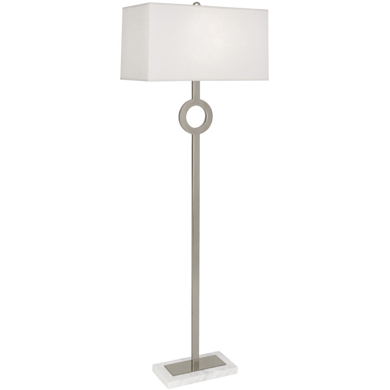 Oculus 62.75 inch 150 watt Antique Silver Floor Lamp Portable Light in Oyster Linen