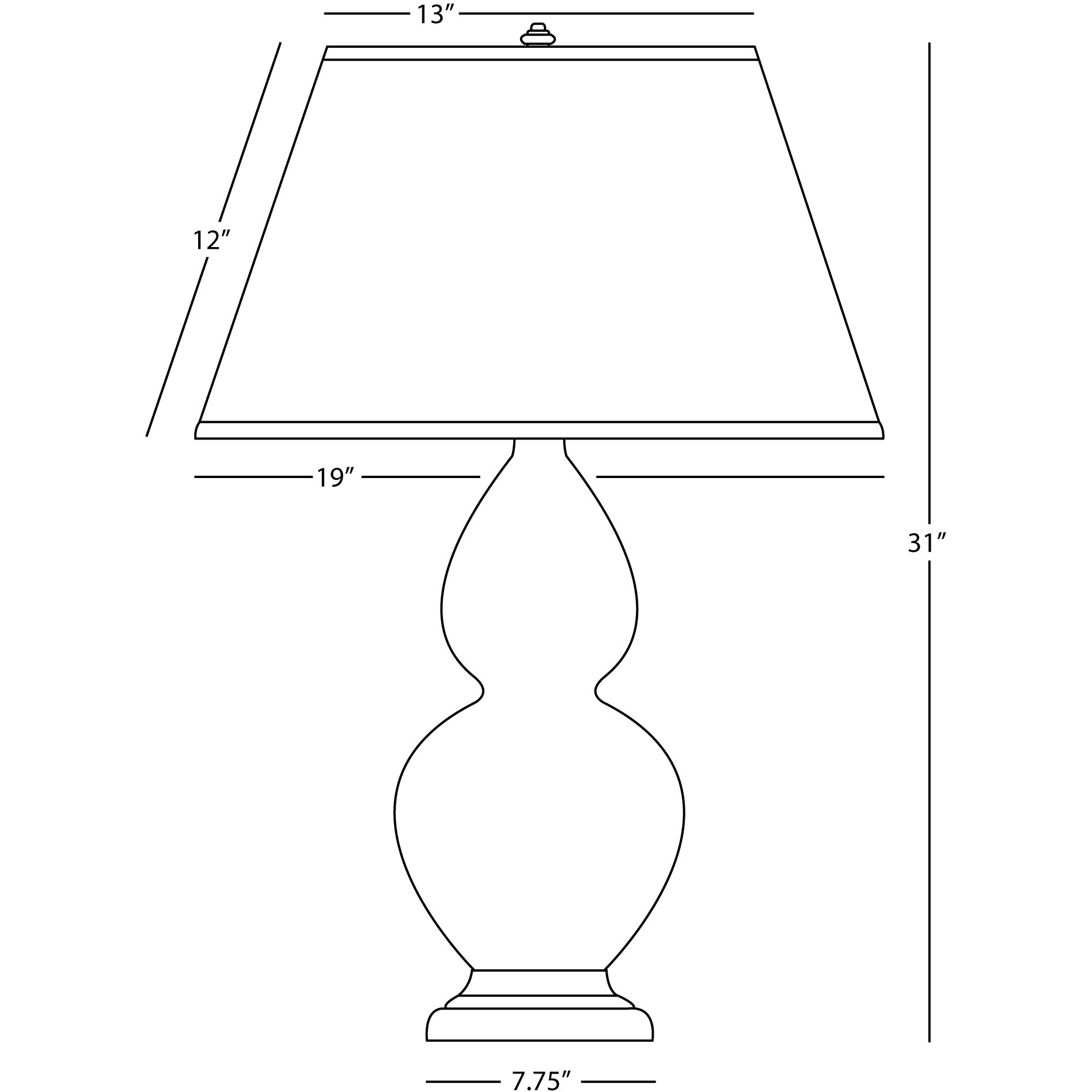 Double Gourd 31 inch 150 watt Matte Celadon Glazed Ceramic with Deep Patina Bronze Accents Table Lamp Portable Light in Pearl Dupioni