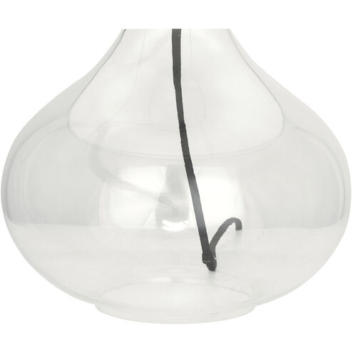 Julia 30.63 inch 150.00 watt Clear Glass Body Table Lamp Portable Light in White Organza