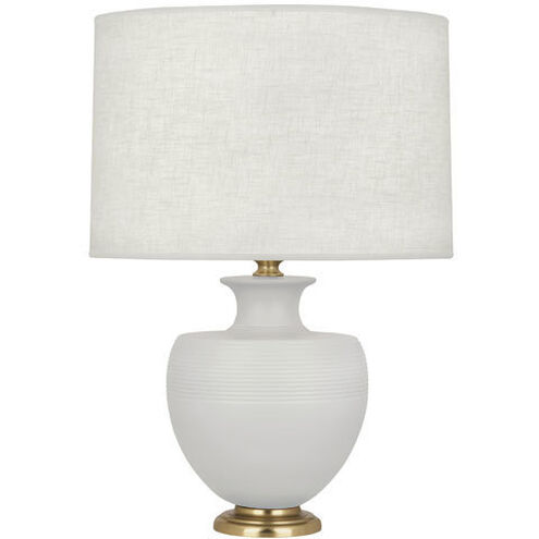 Michael Berman Atlas 25.25 inch 150.00 watt Matte Dove Table Lamp Portable Light in Modern Brass