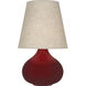 Robert Abbey Small June 23.5 inch 150 watt Sangria Glaze Accent Lamp Portable Light in Buff Linen SA91 - Open Box