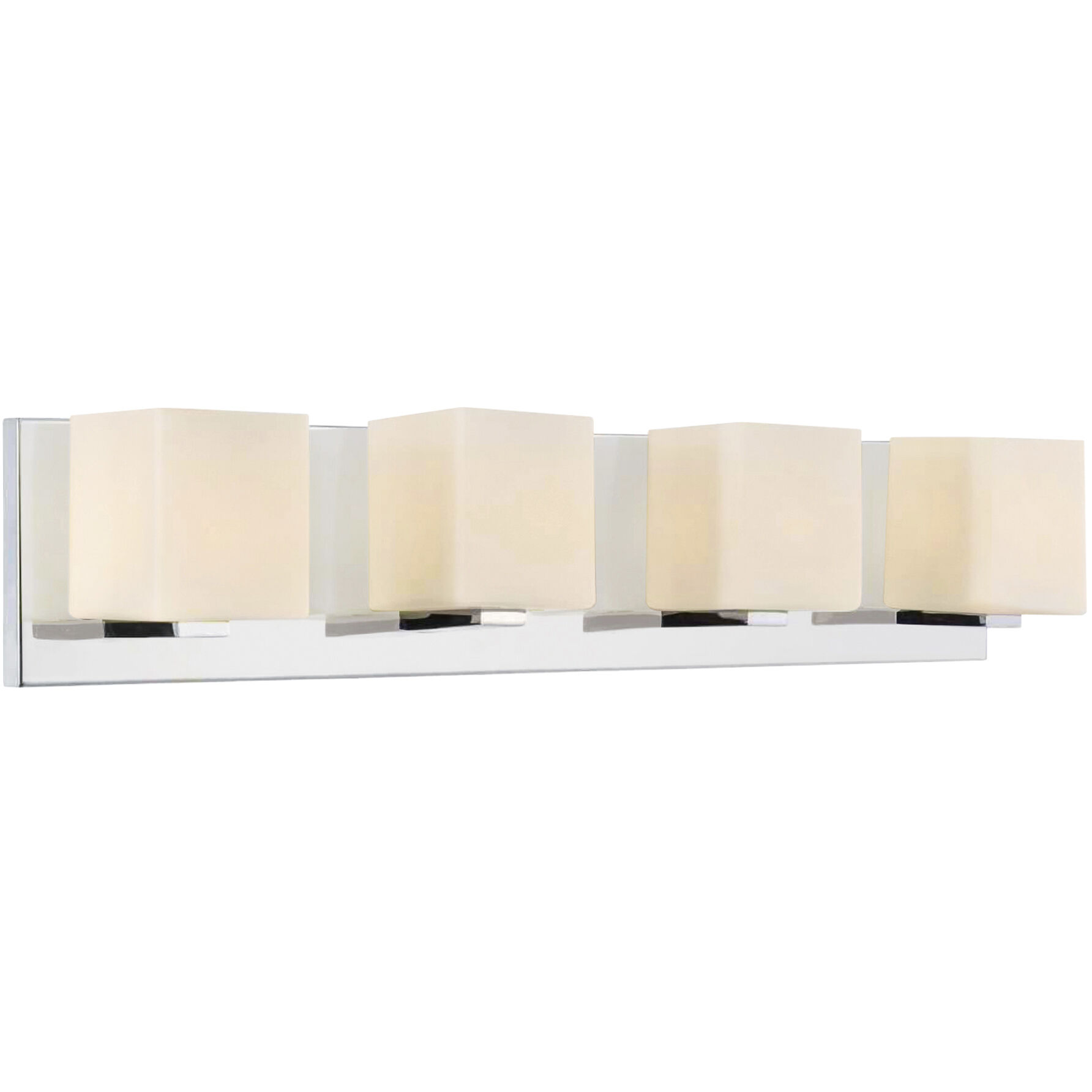Satin Nickle 4 Light 26 inch Satin Nickel Bathroom Sconce Wall Light