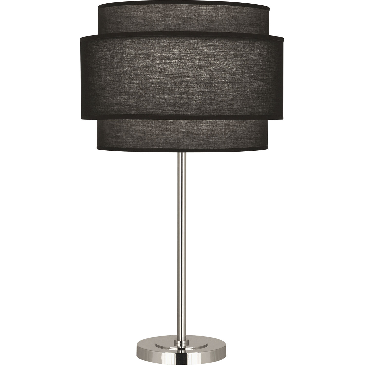 Decker 28.75 inch 150.00 watt Polished Nickel Table Lamp Portable Light in Raven Black