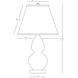 Small Double Gourd 22 inch 150 watt Matte Lily Glazed Ceramic with Lucite Base Accent Lamp Portable Light in Pearl Dupioni