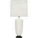 Michael Berman Hadrian 28.75 inch 150 watt Matte Lily Table Lamp Portable Light in Deep Patina Bronze