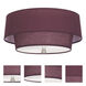 Decker 2 Light 17 inch Polished Nickel Flushmount Ceiling Light in Vintage Wine