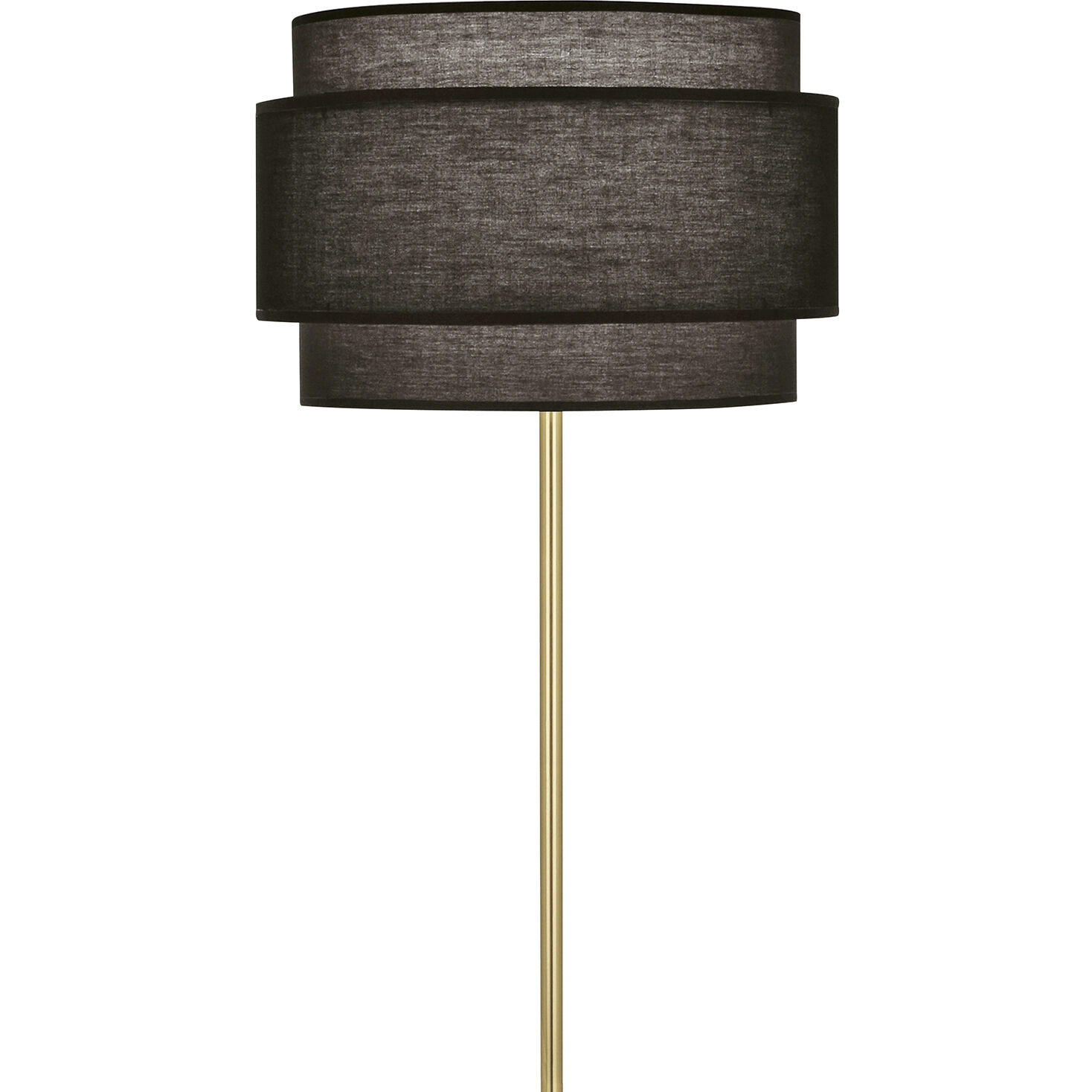 Decker 62.63 inch 150 watt Modern Brass Floor Lamp Portable Light in Raven Black
