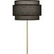 Decker 62.63 inch 150.00 watt Modern Brass Floor Lamp Portable Light in Raven Black