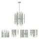Kane 30 Light 17.75 inch Celadon with Polished Nickel Chandelier Ceiling Light