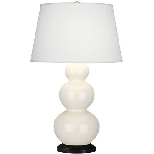 Triple Gourd 32.75 inch 150.00 watt Bone Table Lamp Portable Light in Deep Patina Bronze