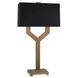 Valerie 34.25 inch 100.00 watt Vintage Brass Table Lamp Portable Light in Black With Matte Gold