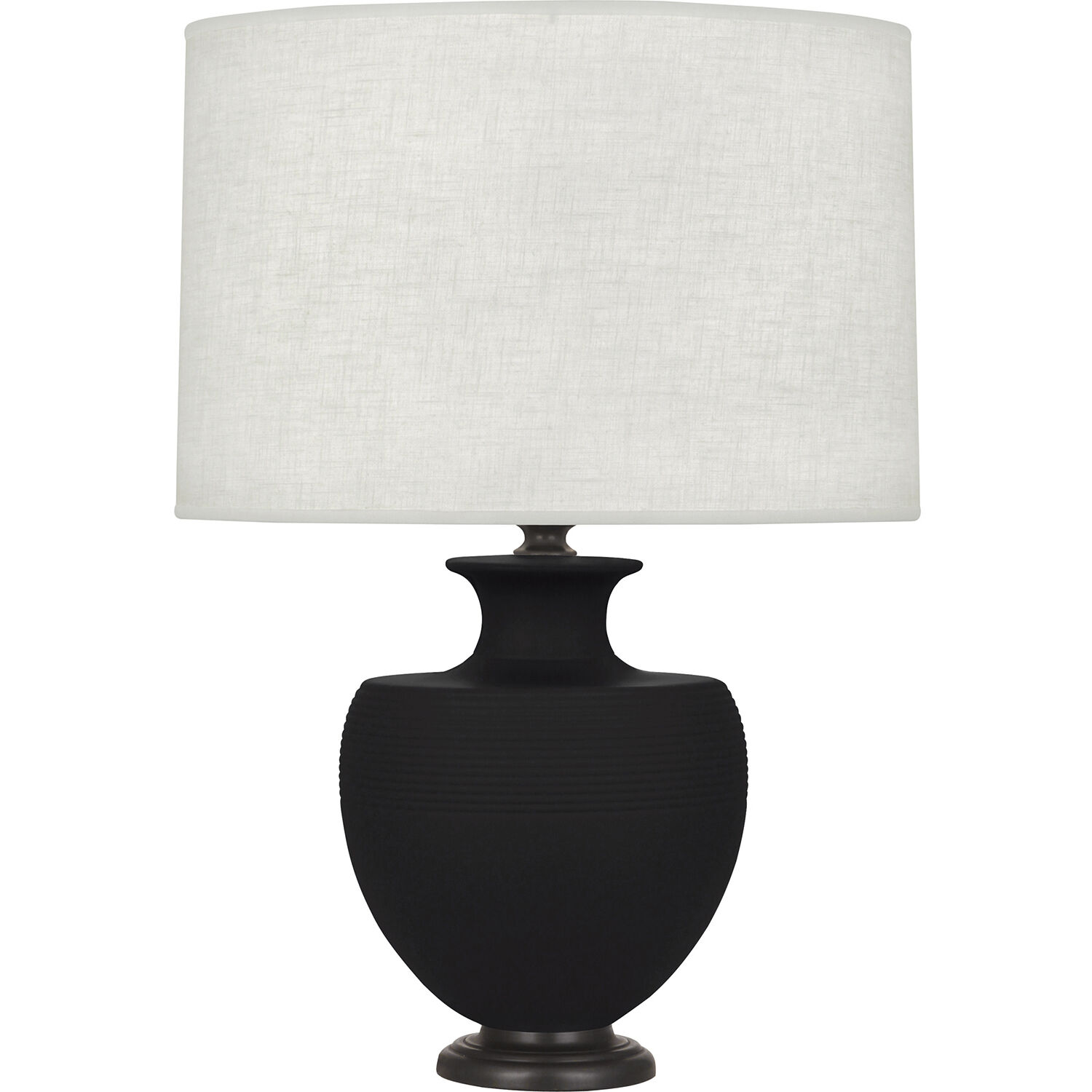 Michael Berman Atlas 25.25 inch 150 watt Matte Dark Coal Table Lamp Portable Light in Deep Patina Bronze