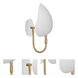 Rico Espinet Racer 1 Light 9 inch Modern Brass Wall Sconce Wall Light in Satin White