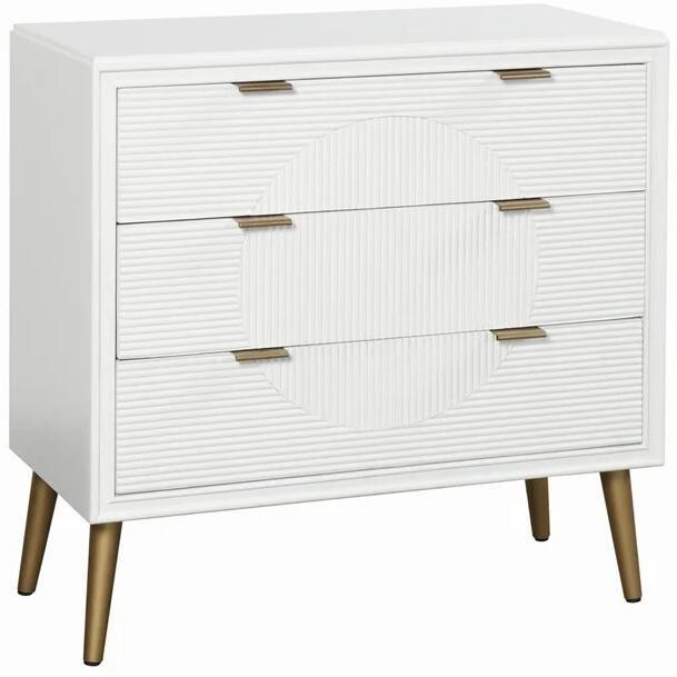 Milo Satin White and Copper Chest
