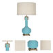 Athena 31.63 inch 150 watt Egg Blue Table Lamp Portable Light