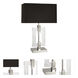 Lincoln 29 inch 150 watt Polished Nickel Table Lamp Portable Light in Black With Matte Silver