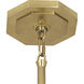 Kate 6 Light 23.75 inch Modern Brass Pendant Ceiling Light in Ascot White