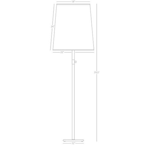 Rico Espinet Buster 79.5 inch 200.00 watt Aged Brass Floor Lamp Portable Light in Smoke Gray