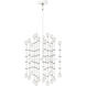 Kane 30 Light 18 inch Matte Daisy with Polished Nickel Chandelier Ceiling Light