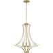 Grace 4 Light 22 inch Modern Brass Chandelier Ceiling Light