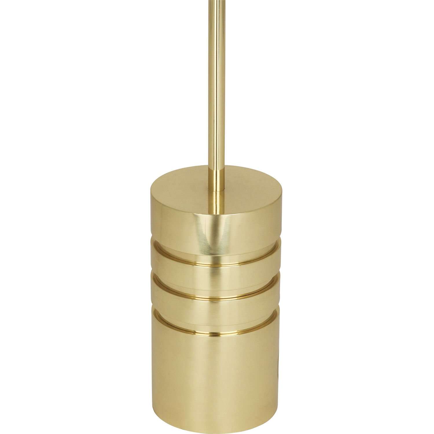 Campbell 62.38 inch 100 watt Modern Brass Floor Lamp Portable Light in Oyster Linen