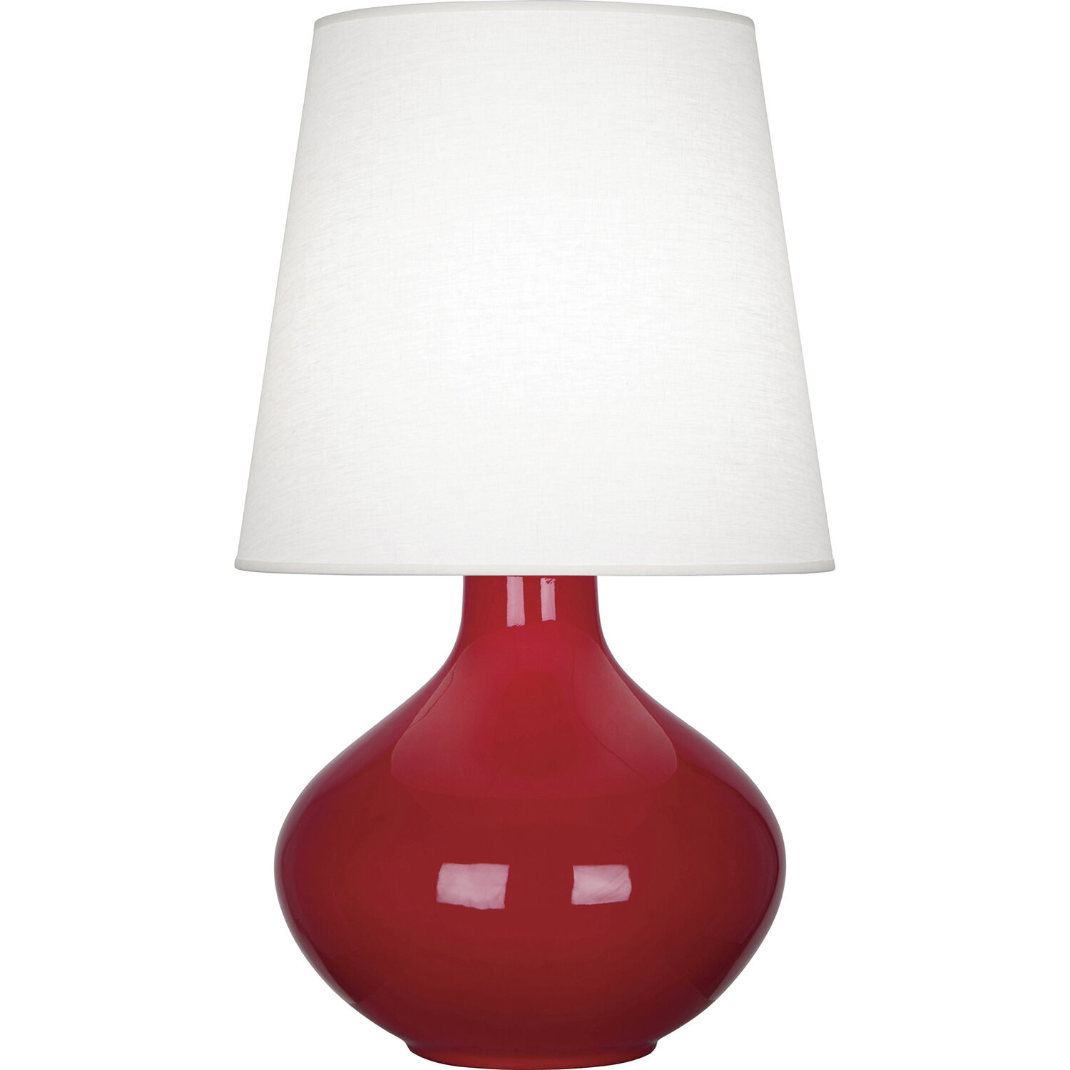 June 30.75 inch 150 watt Ruby Red Table Lamp Portable Light in Oyster Linen