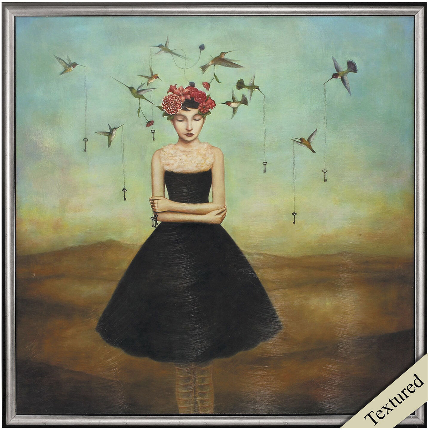 Florals 28 X 28 inch Non-Glass Framed Art, Propac