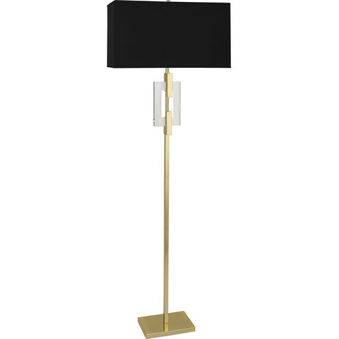 Lincoln 63 inch 150.00 watt Modern Brass Floor Lamp Portable Light in Black With Matte Gold