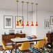 Clare 1 Light 7 inch Pumpkin with Modern Brass Pendant Ceiling Light